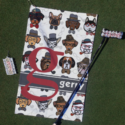 Hipster Dogs Golf Towel Gift Set (Personalized)