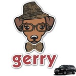 Hipster Dogs Graphic Car Decal (Personalized)
