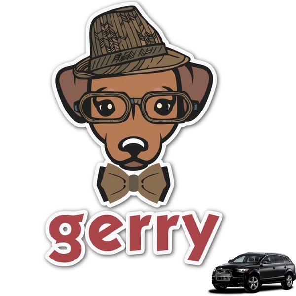 Custom Hipster Dogs Graphic Car Decal (Personalized)