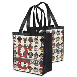 Hipster Dogs Grocery Bag (Personalized)