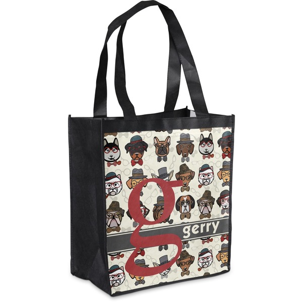 Custom Hipster Dogs Grocery Bag (Personalized)