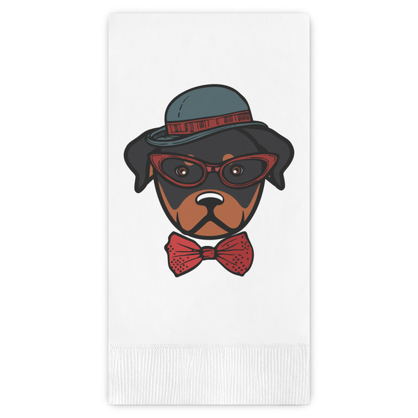 Custom Hipster Dogs Guest Paper Towels - Full Color