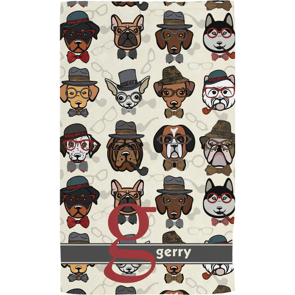 Hipster Dogs Hand Towel (Personalized) Full