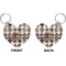 Hipster Dogs Heart Keychain (Front + Back)