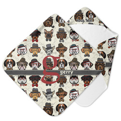 Hipster Dogs Hooded Baby Towel (Personalized)