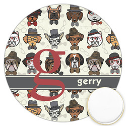 Hipster Dogs Printed Cookie Topper - 3.25" (Personalized)