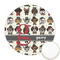 Hipster Dogs Printed Cookie Topper - 2.5" (Personalized)