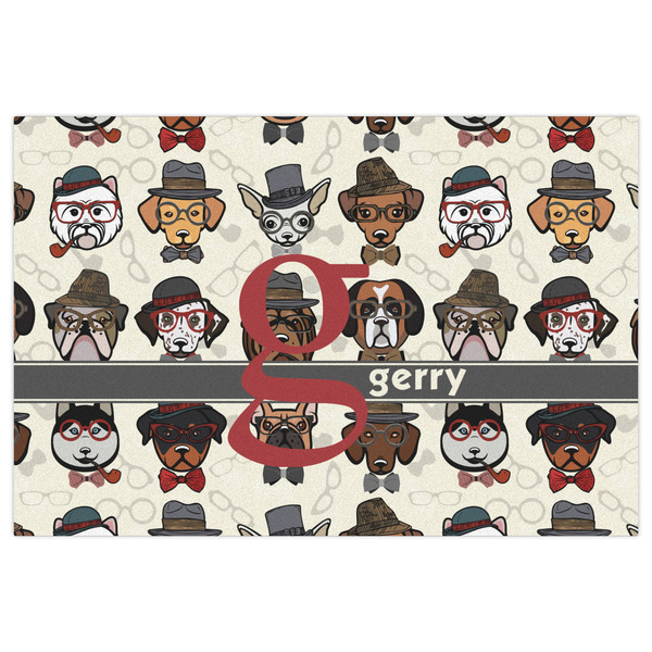 Hipster Dogs Indoor / Outdoor Rug - 2'x3' - Front Flat