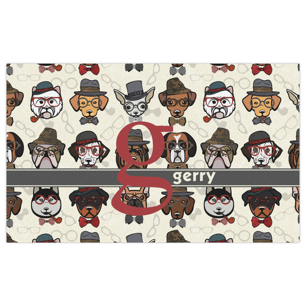 Hipster Dogs Indoor / Outdoor Rug - 3'x5' - Front Flat