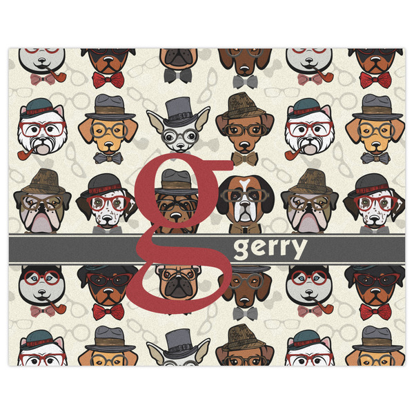 Hipster Dogs Indoor / Outdoor Rug - 8'x10' - Front Flat