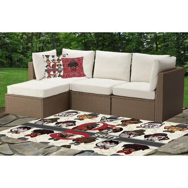 Hipster Dogs Indoor / Outdoor Rug & Cushions