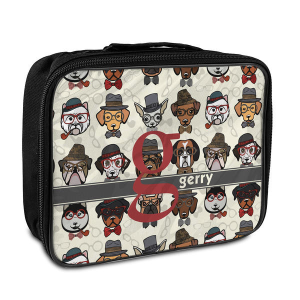 Custom Hipster Dogs Insulated Lunch Bag (Personalized)