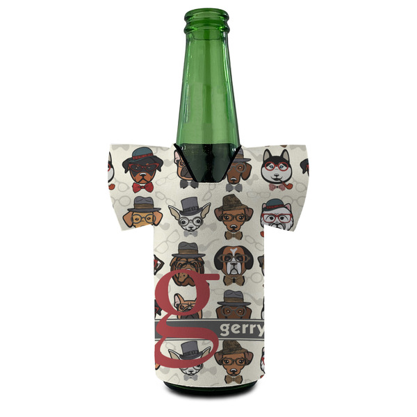 Hipster Dogs Jersey Bottle Cooler - FRONT (on bottle)