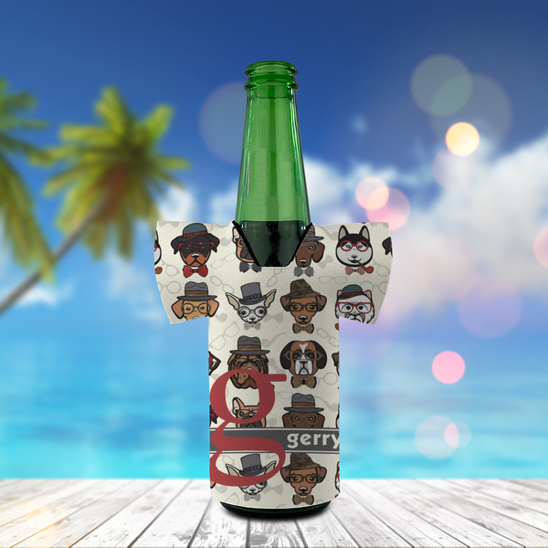 Hipster Dogs Jersey Bottle Cooler - LIFESTYLE