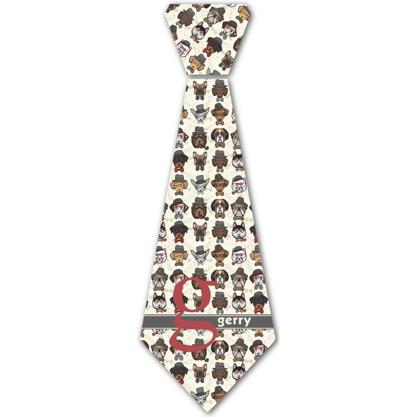 Custom Hipster Dogs Iron On Tie - 4 Sizes w/ Name and Initial