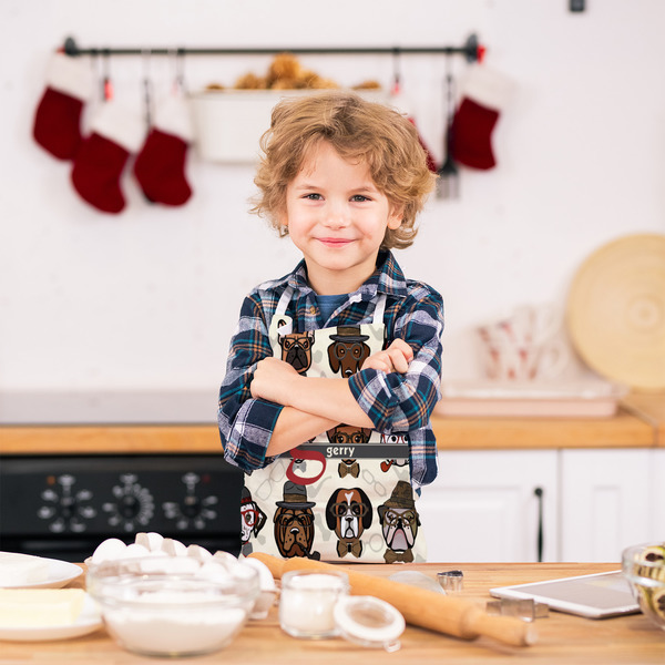 Hipster Dogs Kid's Aprons - Small - Lifestyle