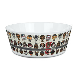 Hipster Dogs Kid's Bowl (Personalized)
