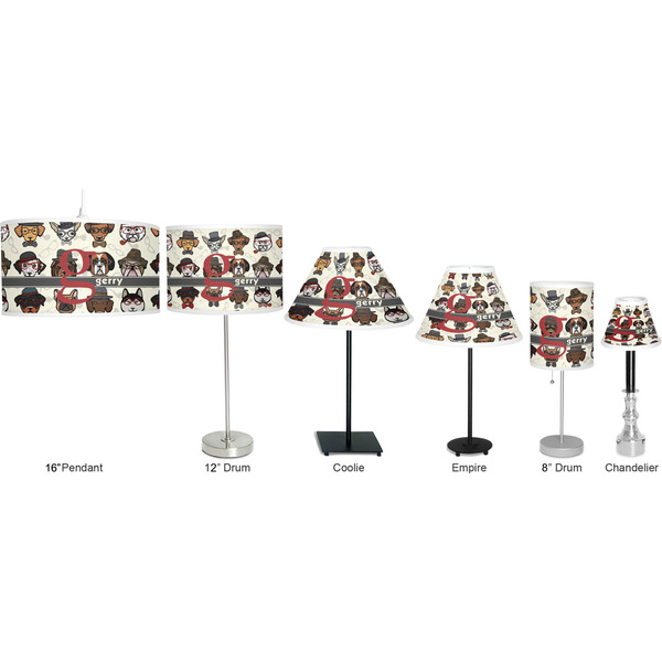 Hipster Dogs Lamp Full View Size Comparison