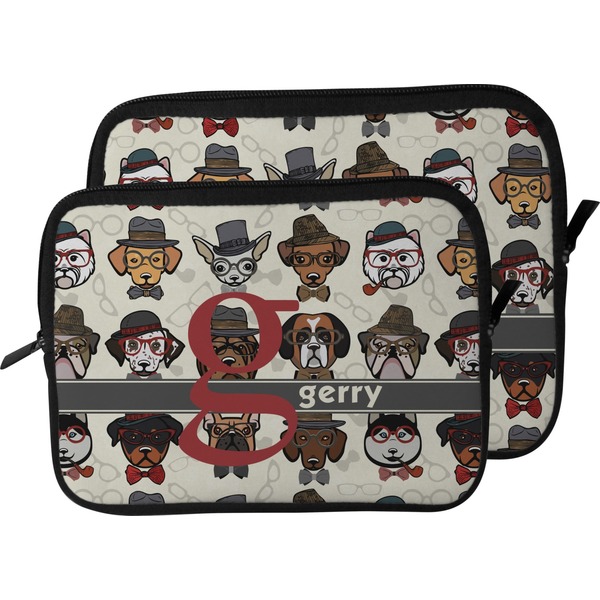 Hipster Dogs Laptop Sleeve (Size Comparison)