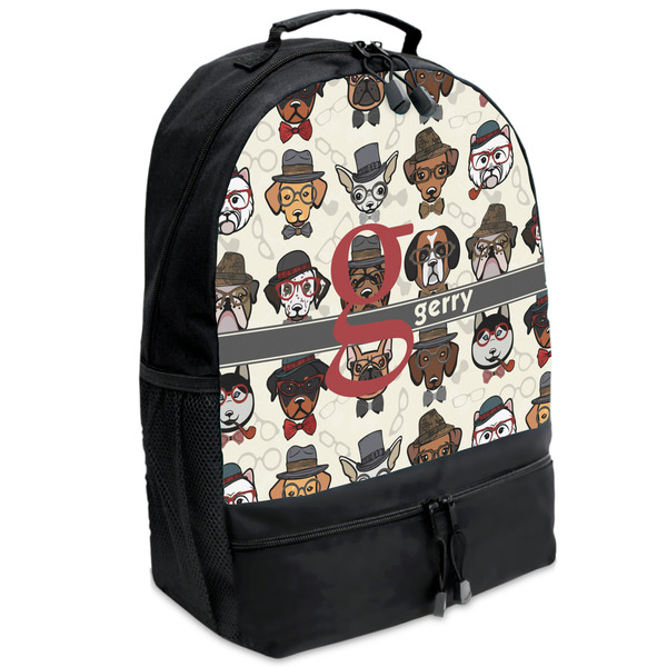 Custom Hipster Dogs Backpacks - Black (Personalized)