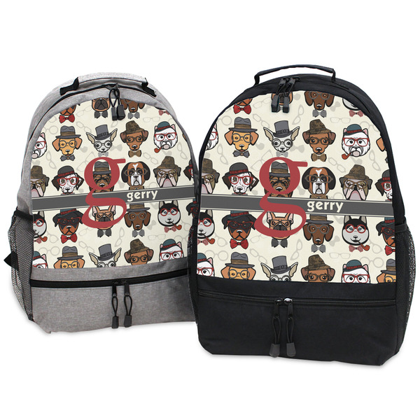 Hipster Dogs Large Backpacks - Both