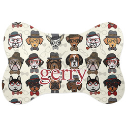 Hipster Dogs Bone Shaped Dog Food Mat (Large) (Personalized)