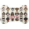 Hipster Dogs Bone Shaped Dog Food Mat (Large) (Personalized)