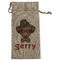 Hipster Dogs Large Burlap Gift Bags - Front