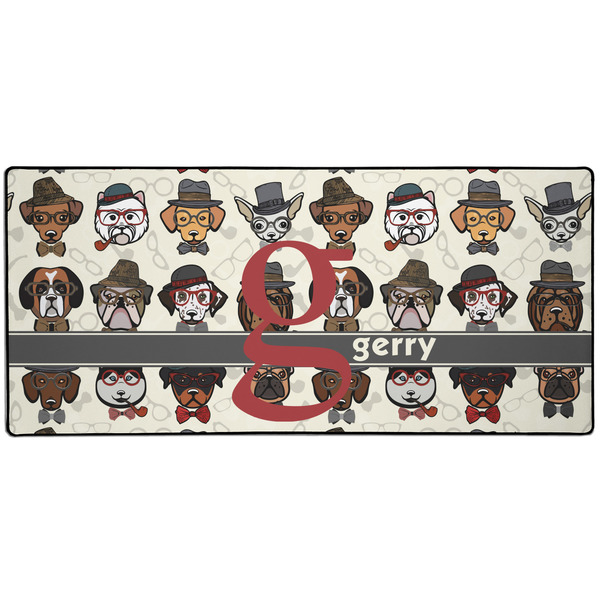 Custom Hipster Dogs 3XL Gaming Mouse Pad - 35" x 16" (Personalized)