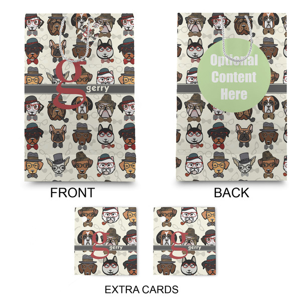 Hipster Dogs Large Gift Bag - Approval