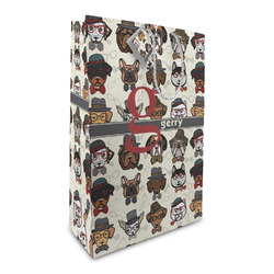 Hipster Dogs Large Gift Bag (Personalized)