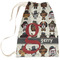 Hipster Dogs Large Laundry Bag - Front View