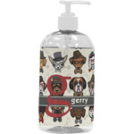 Hipster Dogs Plastic Soap / Lotion Dispenser (16 oz - Large - White) (Personalized)