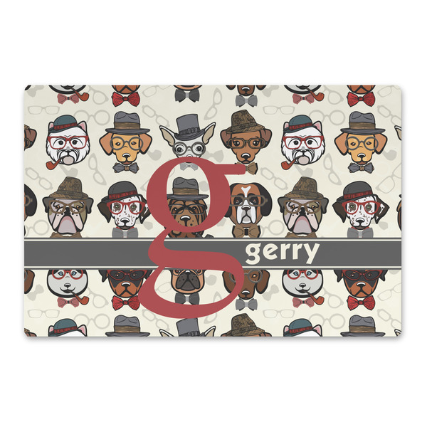 Custom Hipster Dogs Large Rectangle Car Magnet (Personalized)