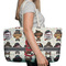 Hipster Dogs Large Rope Tote Bag - In Context View