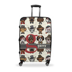 Hipster Dogs Suitcase - 28" Large - Checked w/ Name and Initial