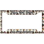 Hipster Dogs License Plate Frame (Personalized)