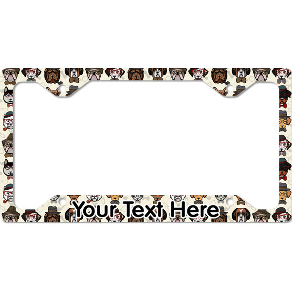 Hipster Dogs License Plate Frame - Style C