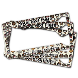 Hipster Dogs License Plate Frame (Personalized)