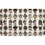 Hipster Dogs Light Switch Cover (4 Toggle Plate)