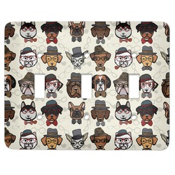 Hipster Dogs Light Switch Cover (3 Toggle Plate)