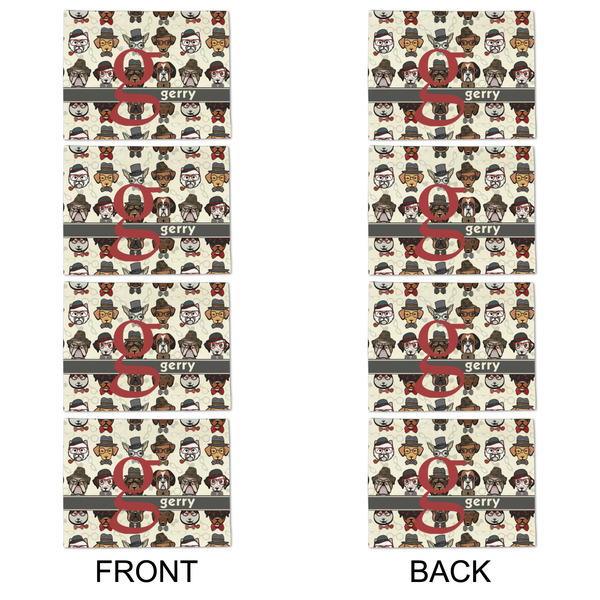 Hipster Dogs Linen Placemat - APPROVAL Set of 4 (double sided)