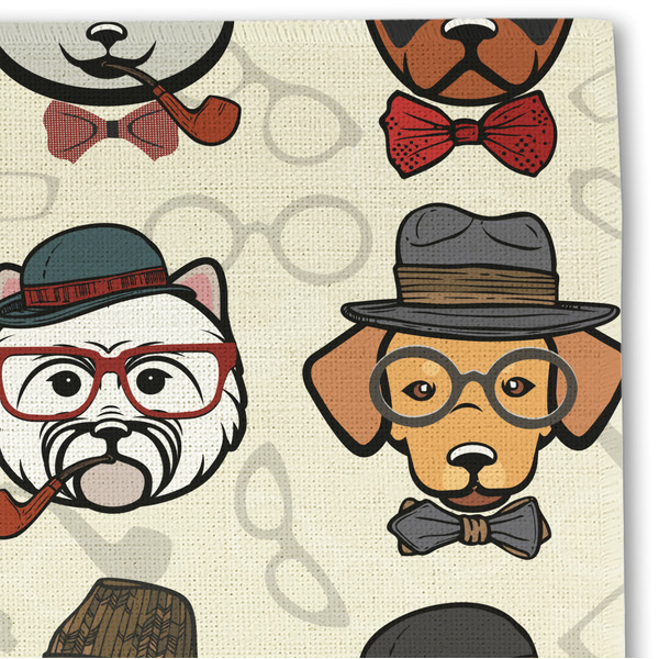 Hipster Dogs Linen Placemat - DETAIL