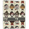 Hipster Dogs Linen Placemat - Folded Half (double sided)