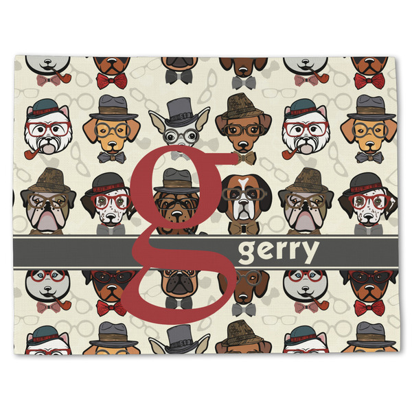 Hipster Dogs Linen Placemat - Front