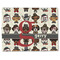 Hipster Dogs Single-Sided Linen Placemat - Single w/ Name and Initial