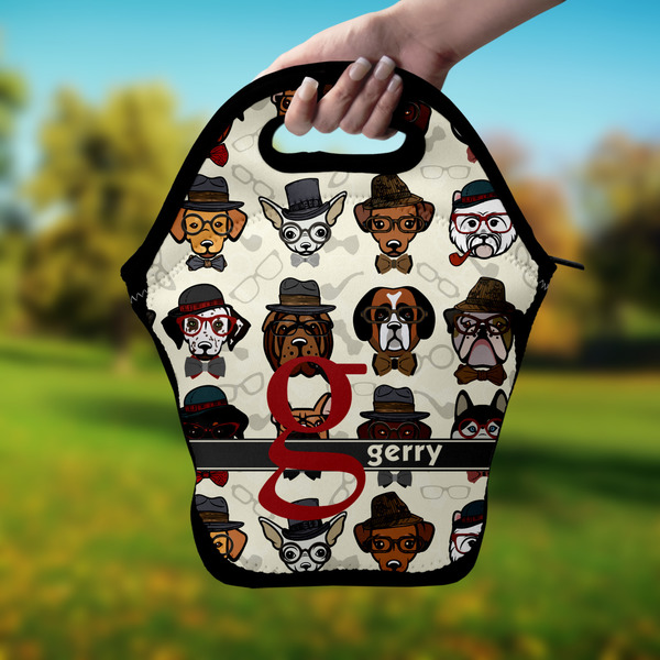 Hipster Dogs Lunch Bag - Hand