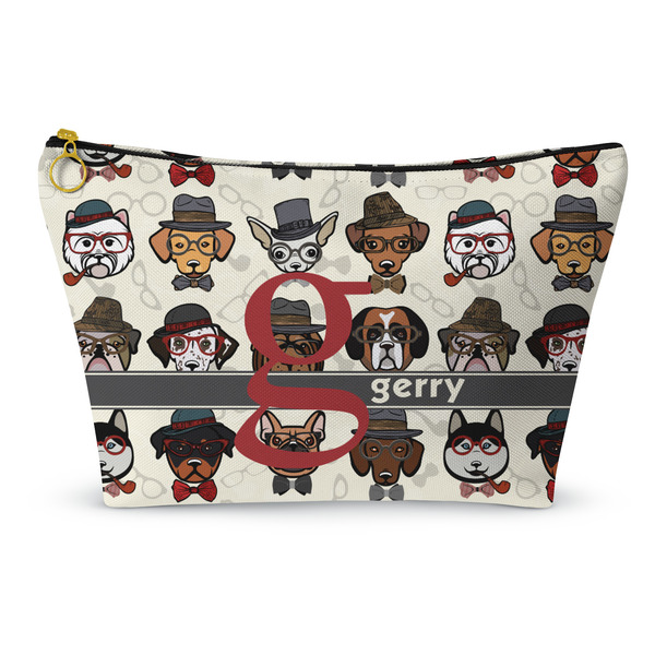 Custom Hipster Dogs Makeup Bag - Large - 12.5"x7" (Personalized)