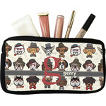 Hipster Dogs Makeup / Cosmetic Bag - Small (Personalized)