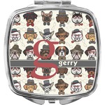 Hipster Dogs Compact Makeup Mirror (Personalized)